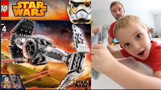 DAD &amp; SON BUILD LEGO TIE FIGHTER! /Star Wars
