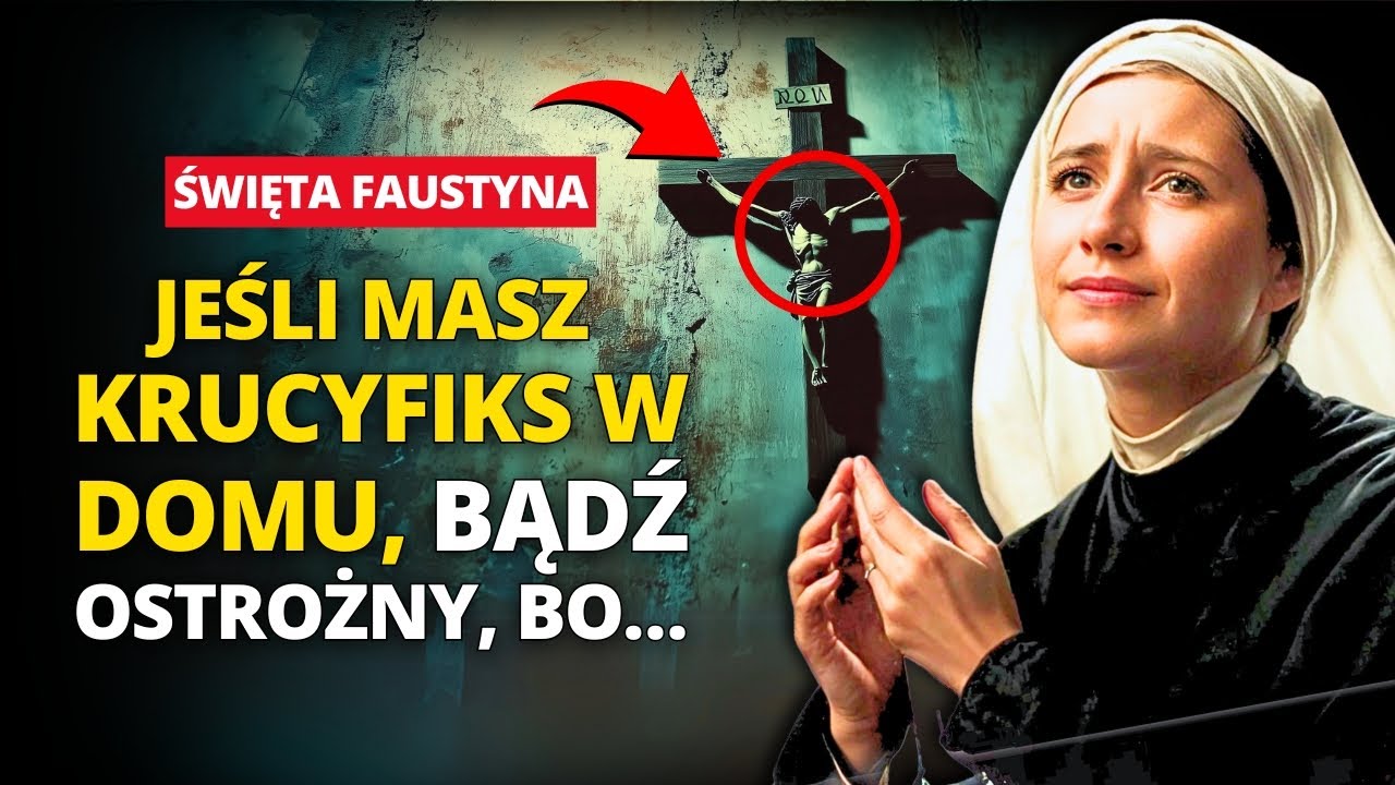 ⚠️Święta Faustyna:„Nigdy NIE NOŚ krucyfiksu, jeśli… To dzieje się z tymi, którzy mają KRZYŻ W DOMU!”