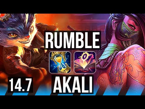 RUMBLE vs AKALI (MID) | 7/1/13, 72% winrate | KR Diamond | 14.7