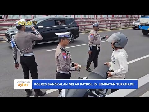 POLRES BANGKALAN GELAR PATROLI JEMBATAN SURAMADU