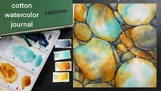 Lightwish Cotton WATERCOLOR Journal (pebbles painting process) - 428