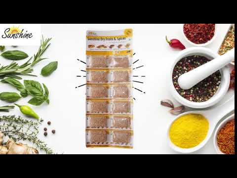 Sunshine dry fruit & spices, packaging size: strips