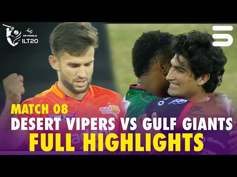 Full Highlights | Desert Vipers vs Gulf Giants | Match 8 | DP World ILT20 | M3Y1U