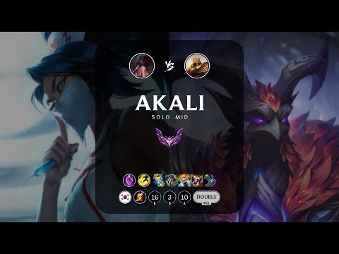 Akali Mid vs Azir - KR Master Patch 13.10