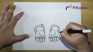 How to Draw a Handcuffs Easy step by step