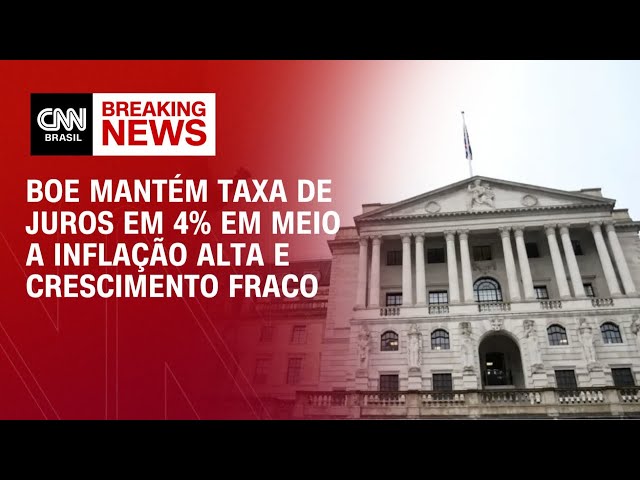 BoE mantém taxa de juros em 4% em meio a inflação alta e crescimento fraco | Morning Call