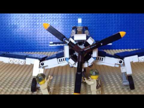 LEGO F4U Corsair flight test