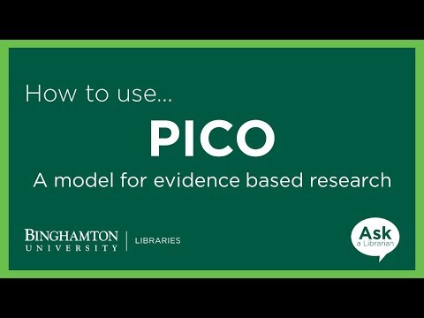 PICO: A Model for Evidence Based Research