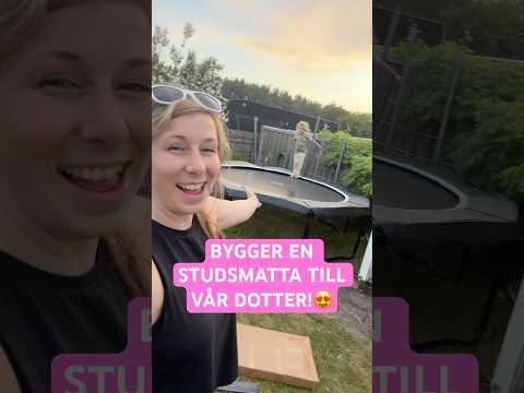 Bygger en studsmatta till vår dotter😍 Reklam för Trampolinspecialisten🌟