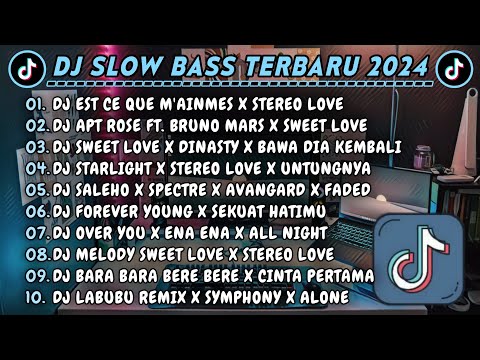 DJ SLOWBASS TERBARU 2024 || DJ EST CE QUE M'AINMES X STEREO LOVE || DJ APT ROSE FT. BRUNO MARS VIRAL