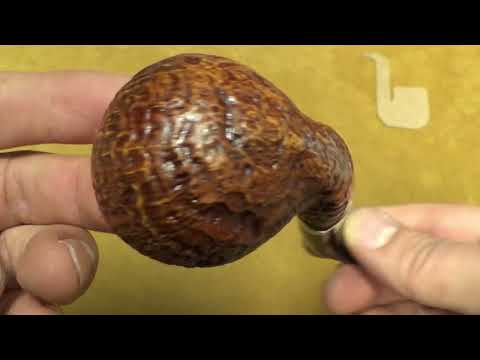 Pipa L'Anatra Sabbiata con vera in argento - Full Bent Apple - filtro 9mm - AN145