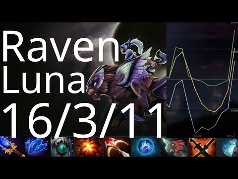Raven Luna vs Lifestealer, Dragon Knight, Puck - TnC vs Fnatic g1 Ti10 dota2