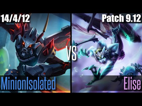 MINIONISOLATED KHA'ZIX vs ELISE | KR Master | Patch 9.12