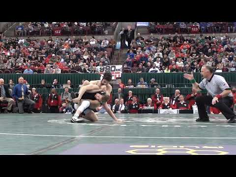 120 lbs Final OH 2017 Jordan Crace, SPG Lukus Stricker, Akron Hoban