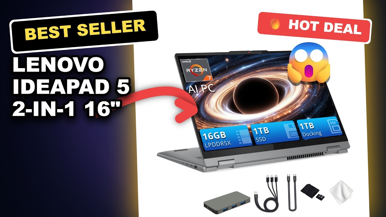 Lenovo IdeaPad 5 2-in-1 16" Review: Is This the Ultimate Work & Play Laptop? review video