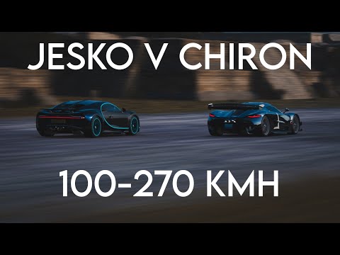 Koenigsegg Jesko VS. Bugatti Chiron 100-270 KMH Acceleration comparison