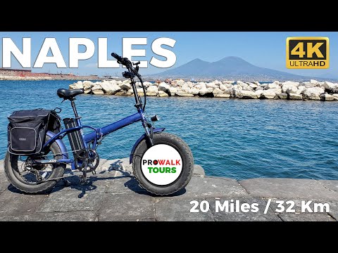 Driving Downtown Naples, Italy [4K/60fps] - Bike Tour