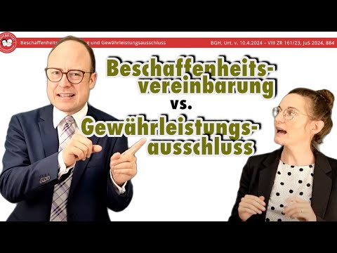 Quality agreement and exclusion of warranty