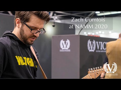 Zach Comtois tries out the VC35 Deluxe at NAMM 2020