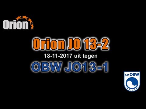 Orion JO13-2 vs OBW JO13-1: 6e wedstrijd najaarscompetitie 2017 (HD)