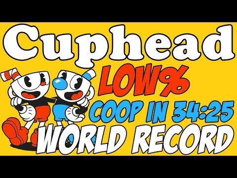 [World Record] Cuphead (Co-op) Low% in 34:25 (Regular, Legacy)