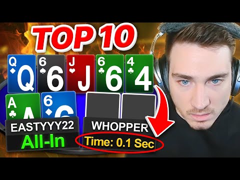 HORRIFIC SLOWROLL in OUTRAGEOUS 100NL Pot?! | Top 10 Hands Ep. 180