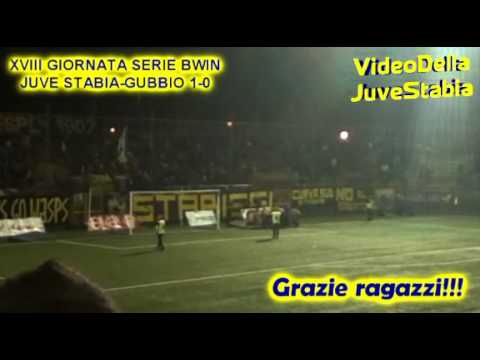 Juve Stabia-Gubbio 1-0 - il gol di Sau e l'esultanza finale [03-12-2011]