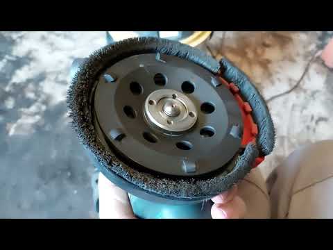 Removing adhesive from concrete test Disc for removing adhesive, glue and paint from concrete Gri...