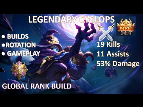 LEGENDARY CYCLOPS | CYCLOPS BEST BUILD & GAMEPLAY | The One Eyed Monster Is really UNSTOPPABLE -MLBB