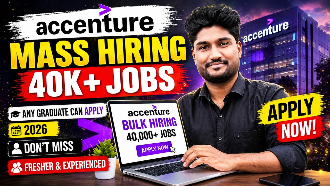 🚀🚀🚨Accenture Bulk Hiring 2026 🔥 Any Graduate Can Apply | Freshers & Experienced | Don’t Miss!
