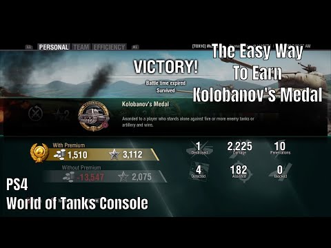 The Easy Way to Earn Kolobanov's Medal | World of Tanks Console | PS4