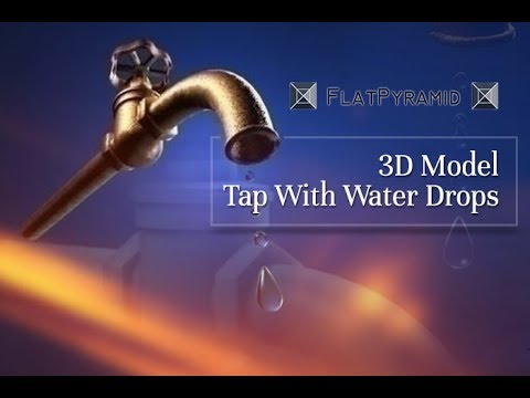 3D Model Tap With Water Drops Review