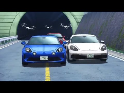 【MF GHOST 3rd Season • EP4】Kanata & Michael overtakes Sawatari (Toyota GT86 VS Porsche GTS VS A110)