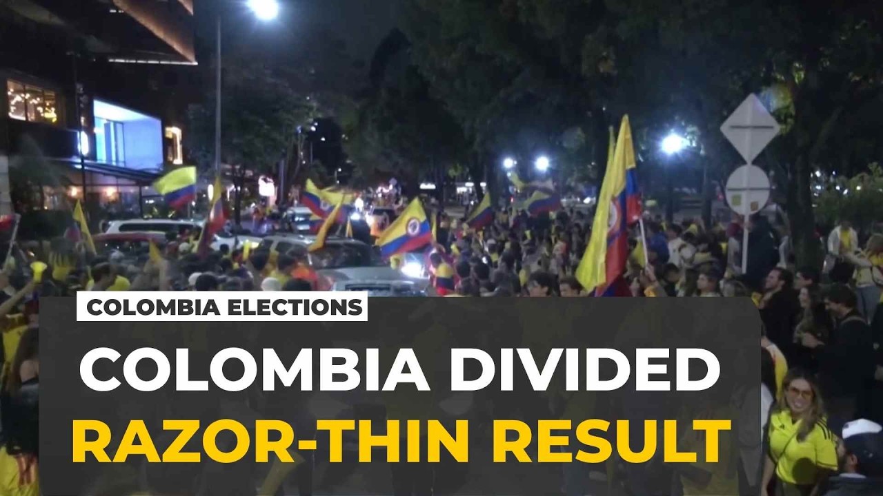 Colombia divided after razor-thin presidential election result