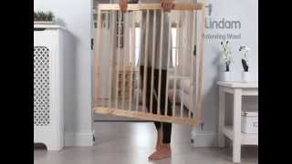 Lindam Wooden Extending Stair Gate - How To Use And How To Insall Video | Babysecurity