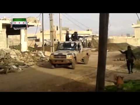 استهداف قوات النظام في مدينة كفر ناسج في ريف درعا برشاش 14.5 من قبل لواء توحيد الأمة