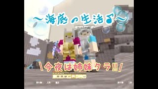 マイクラ姉妹配信＊海底の生活〜水抜き編〜