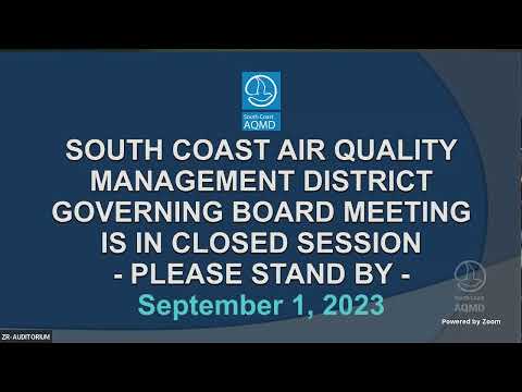 South Coast AQMD Governing Board Meeting - September 1, 2023