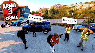 Arma 3 Vida Do Crime: CAIMOS PRA PISTA DE ASSALTO PEGAMOS 2 CARROS E A POLICIA VEIO ATRAS.(Ep:20)