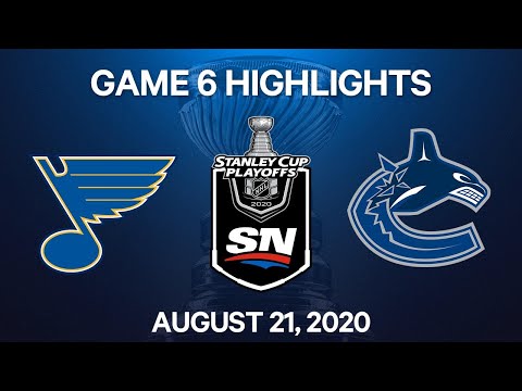 NHL Highlights | 1st Round, Game 6: Blues vs. Canucks - Aug. 21, 2020