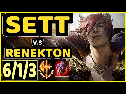 TRUKLAX (SETT) vs RENEKTON - 6/1/3 KDA TOP GAMEPLAY - EUW Ranked MASTER