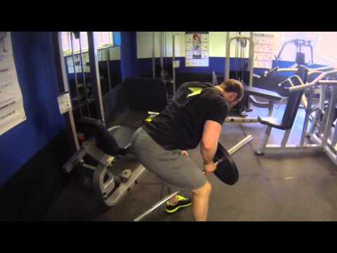 Bent Over One-Arm Long Bar Row