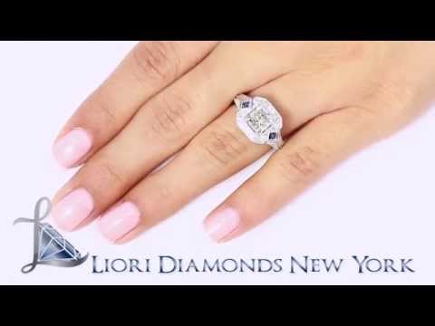 ER-SOLD-118 - 3.10 Carat H-SI2 Princess Cut Natural Diamond Engagement Ring 14k Vintage Style