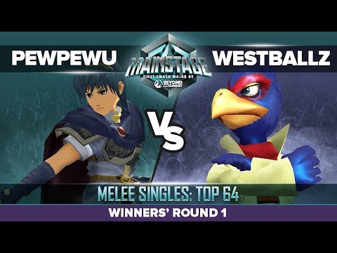PewPewU vs Westballz - Winners' Round 1: Melee Singles Top 64 - Mainstage | Marth vs Falco