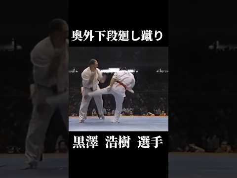 魂の奥外下段廻し蹴り 黒澤 浩樹 選手#karate