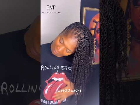 Used QVR 3 packs 22 inches Afro kinky bulk hair😍 #qvrhair #braids #hairstyle #twist #afrohair