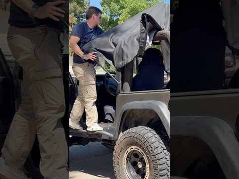 Installing the Bestop Slantback Soft Top #jeep #jeeptj #offroad #crawler