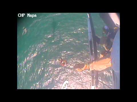 CHP Helicopter H-32 Rescues Man Stranded in Boat off Gerstle Cove