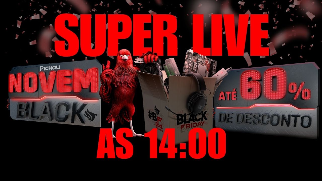 NOVEM BLACK ⚠️ A MELHOR LIVE DE PROMOÇÕES DA INTERNET (3 PC GAMER PRESENTE) - 08/11 as 14h