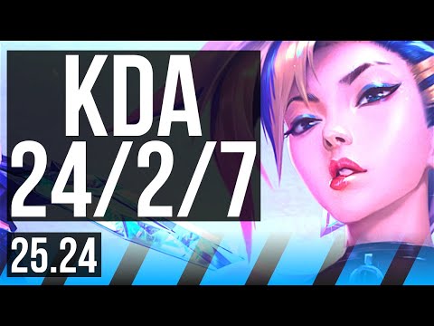 AKALI vs AHRI (MID) | 49K damage, Good KDA: 24/2/7 | EUW Challenger | 25.24